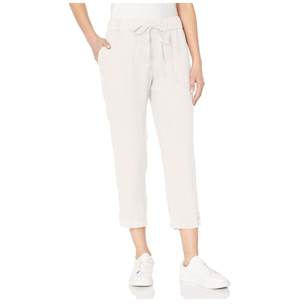 Margaritaville Women's Linen Drawstring Crop Pant